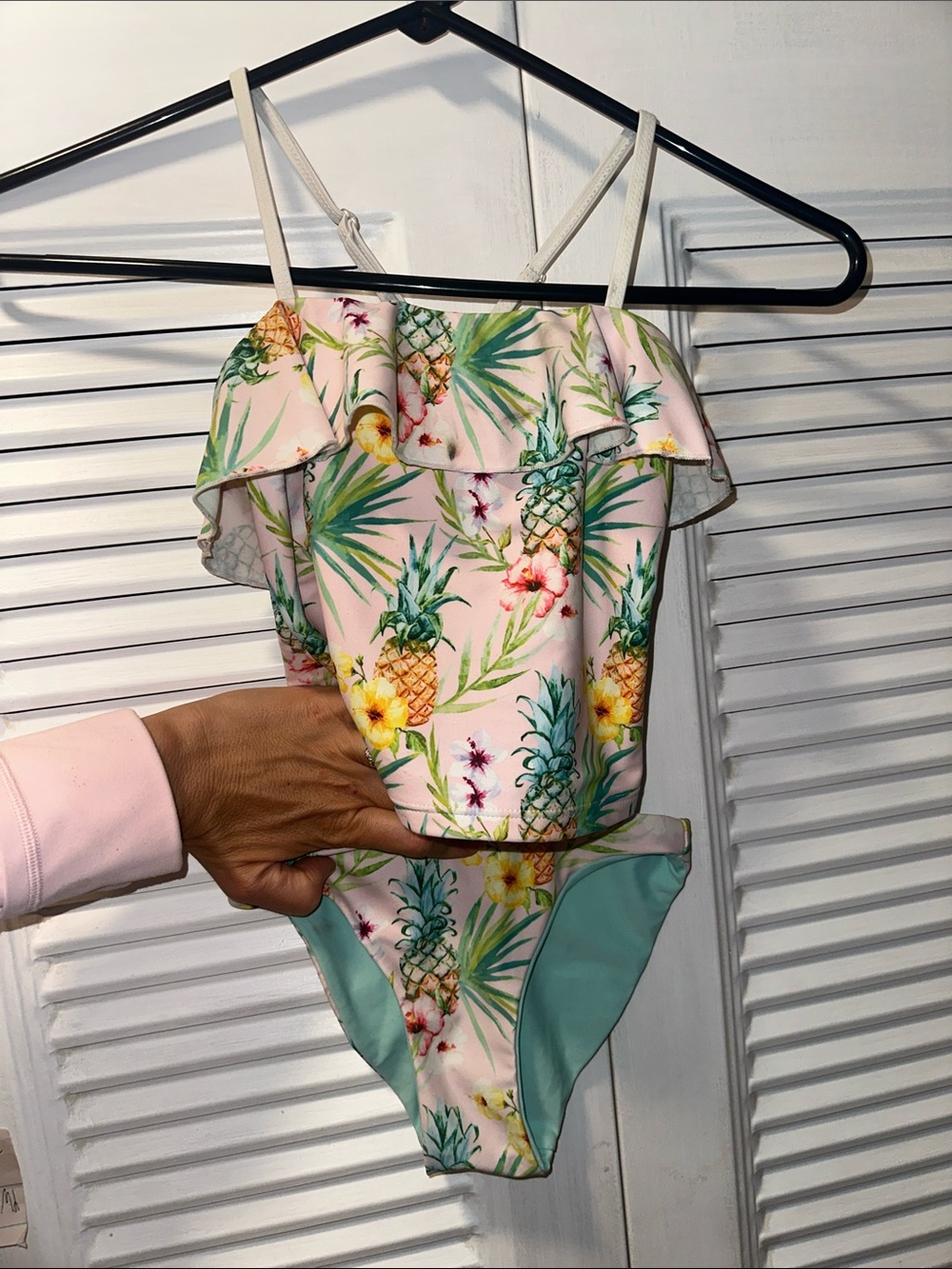 Pink Pineapple Print Two-Piece Swimsuit